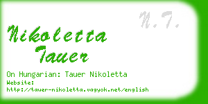 nikoletta tauer business card